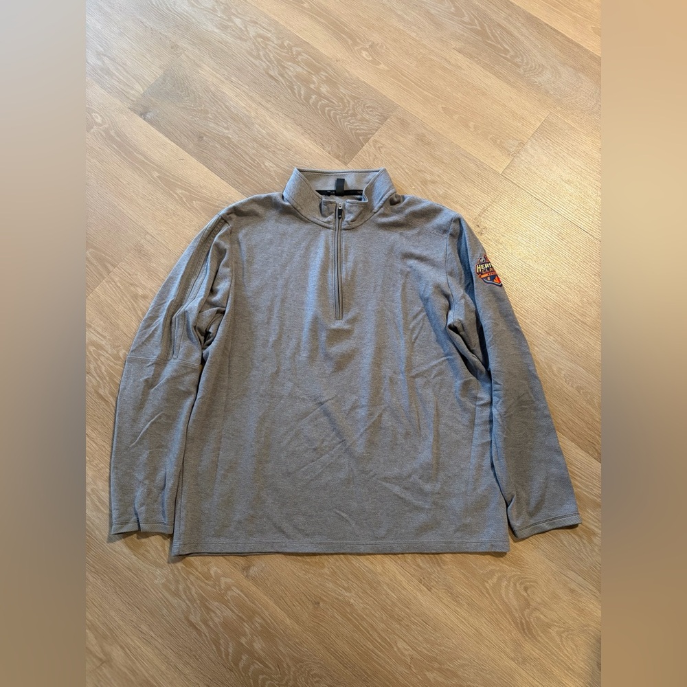 Gray Adidas 1/4 Zip - Edmonton Oilers Heritage Classic